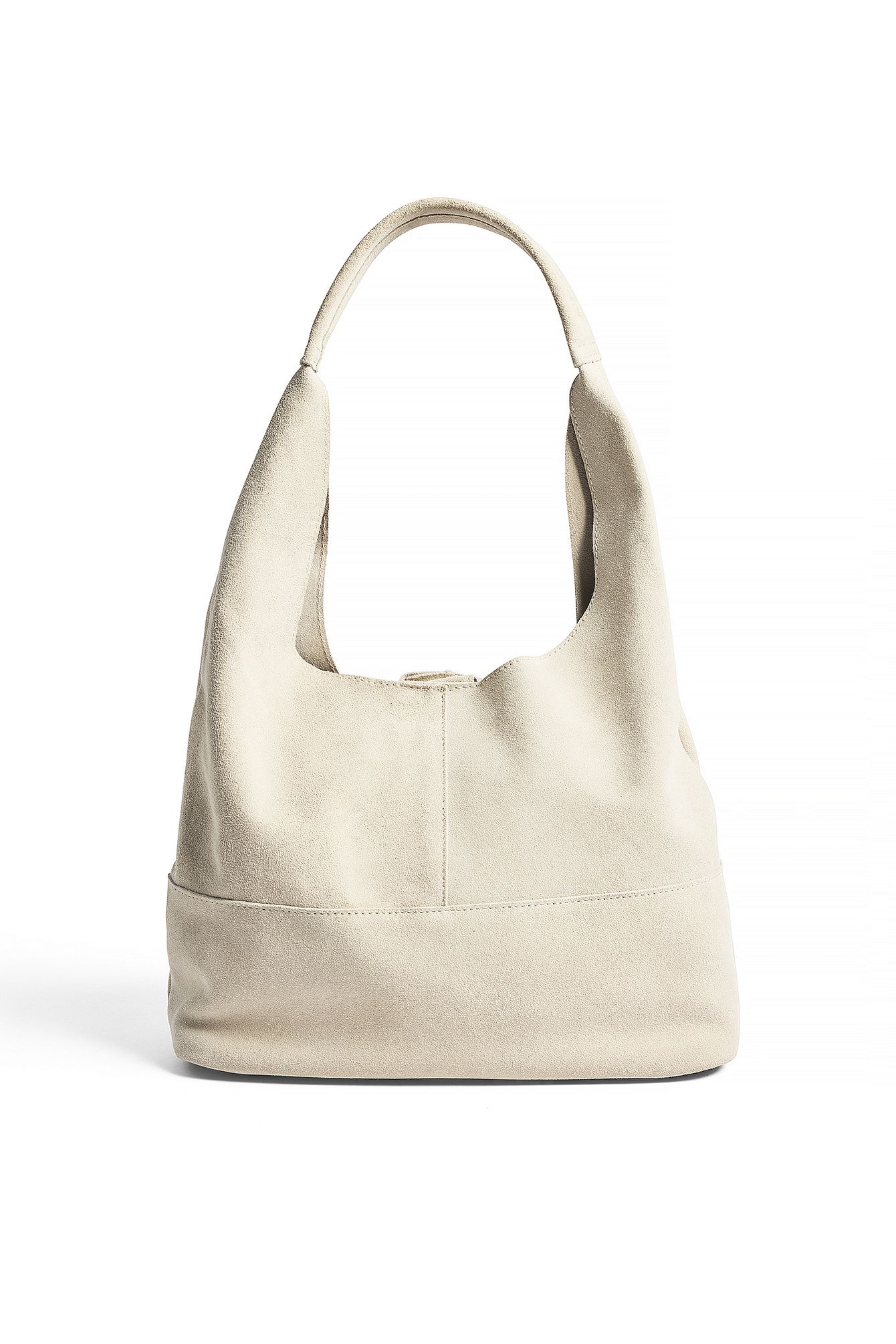 Light Beige Suede Tote Bag
