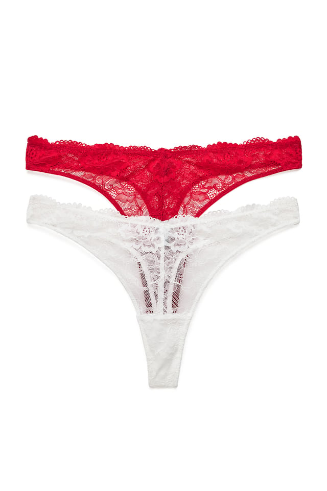 Red 2-pack V-shape Thong