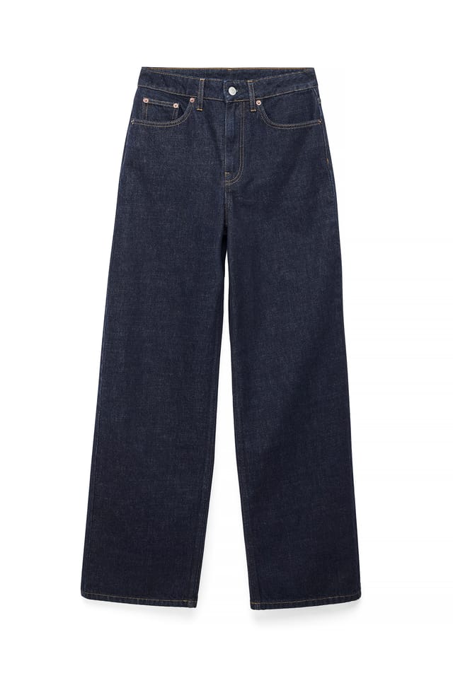 Rinse Wash Alley hoge wijde jeans met hoge taille