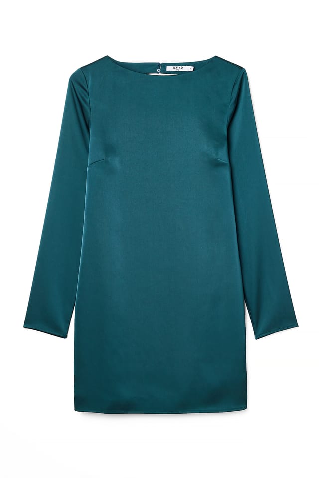 Petrol Blue Asymmetrisches Minikleid mit offenem Rücken