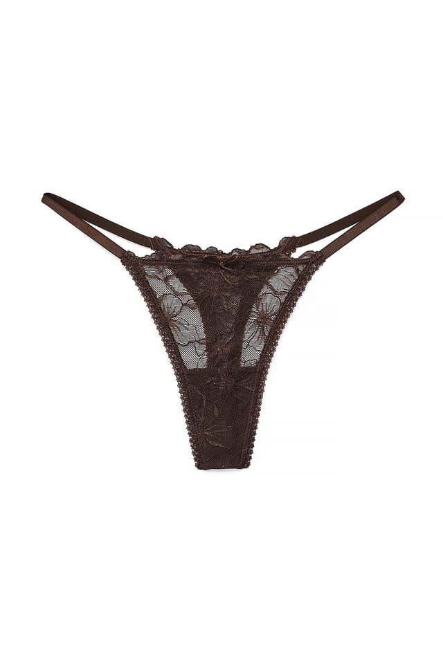 Brown Tanga à nœud