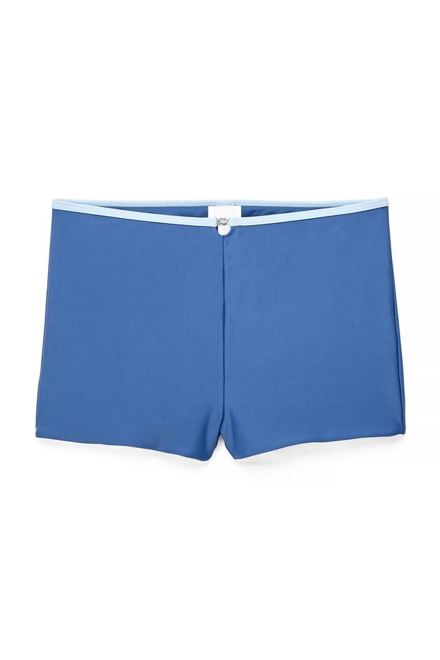 Blue Bikinishorts med spennedetaljer