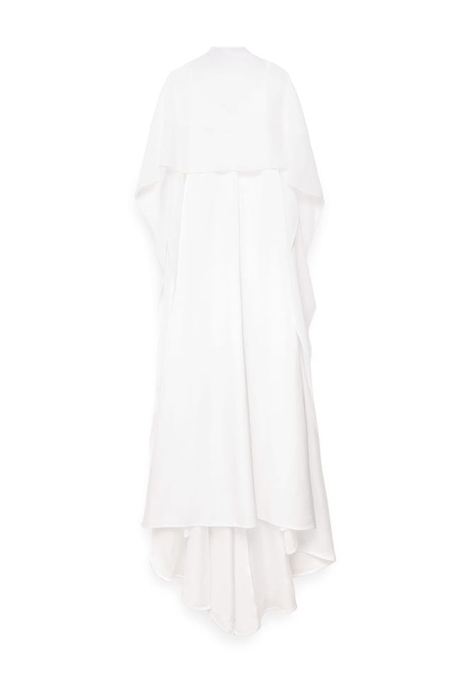 White Maxiklänning med cape