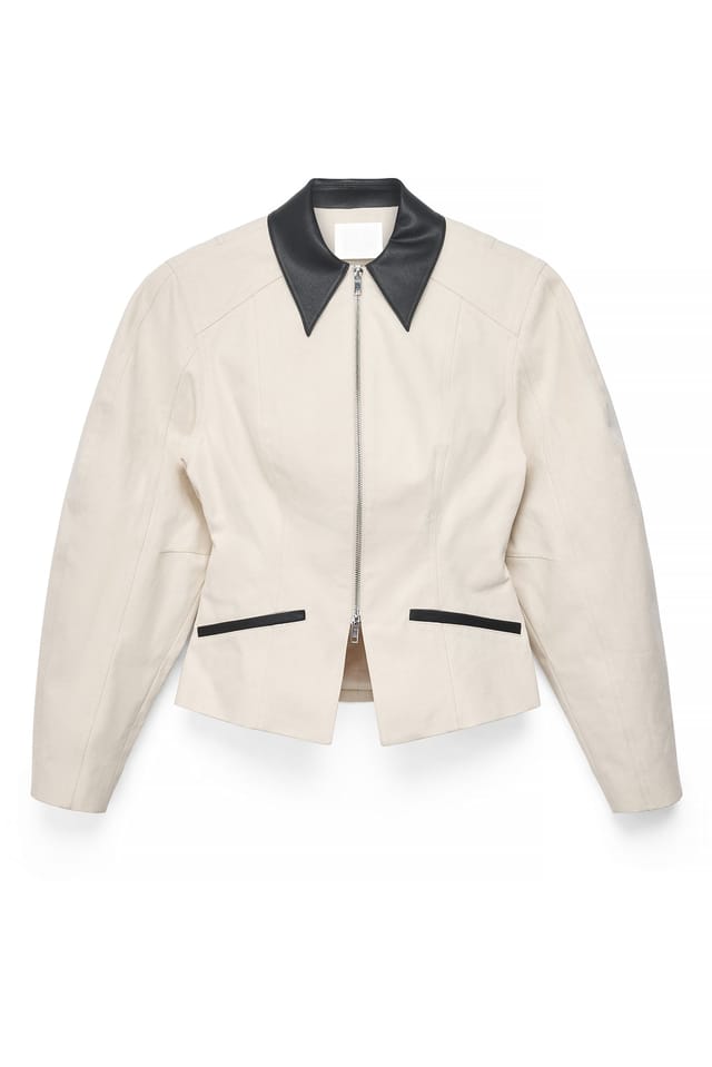 Offwhite Chaqueta vaquera con detalle de contraste