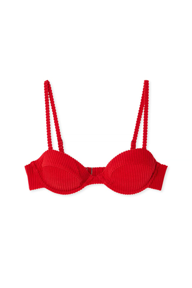 Red Bikinitop met cups