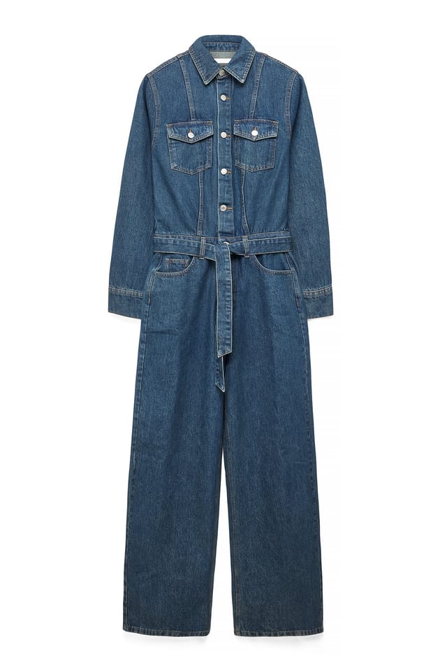 Mid Blue Monos vaqueros oversize