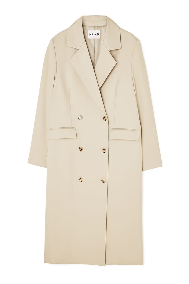 Light Beige Double Breasted Trenchcoat