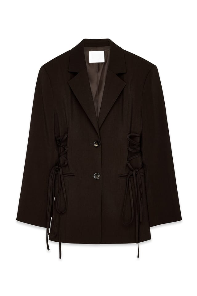 Brown Blazer à laçage