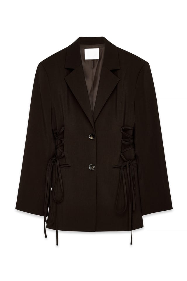Brown Blazer à laçage