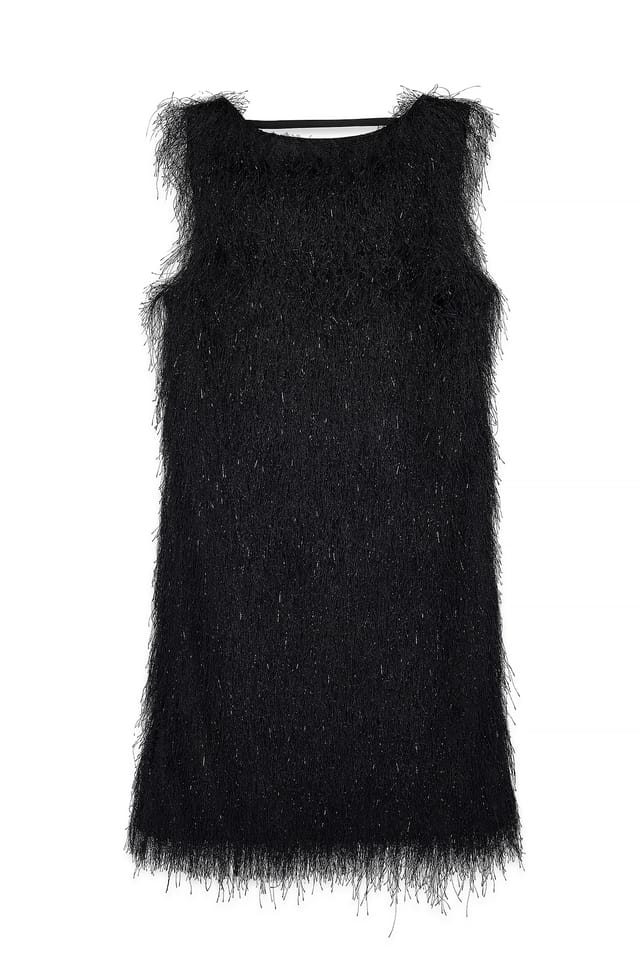 Black Minikleid mit Fransen