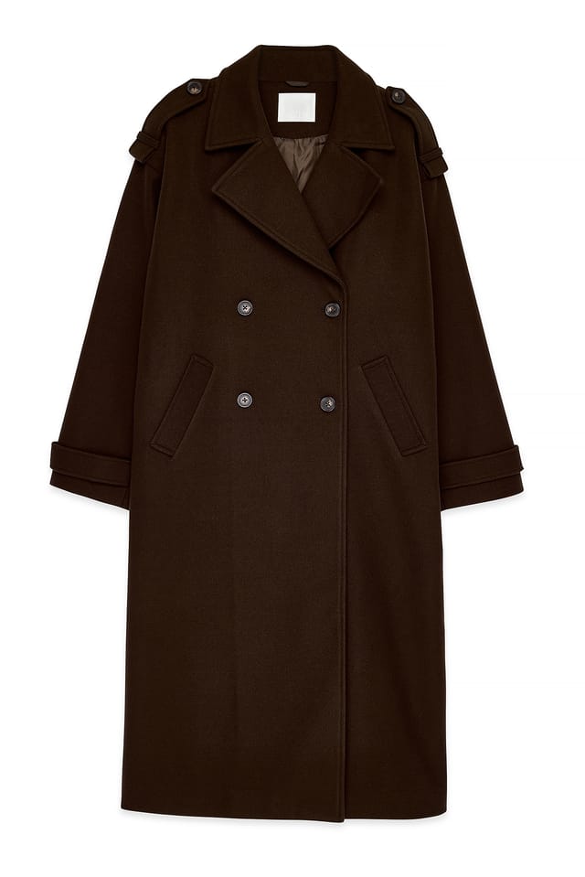 Brown Heavy Oversized Trenchcoat