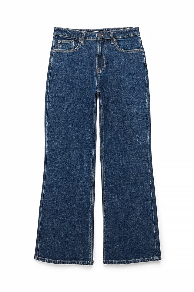 Dark Blue Bridge uitlopende jeans met hoge taille