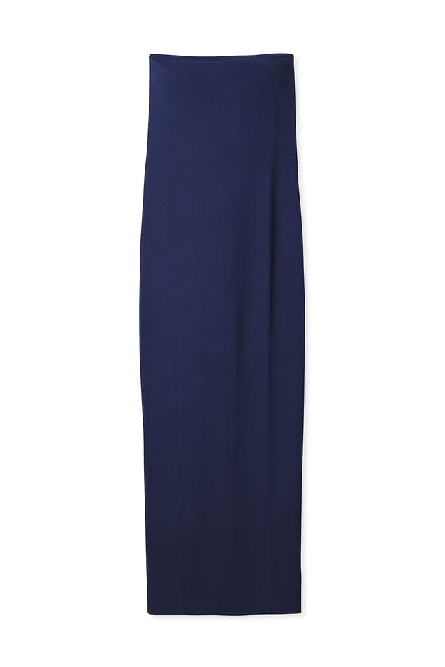 Navy Tube-Maxikleid aus Jersey
