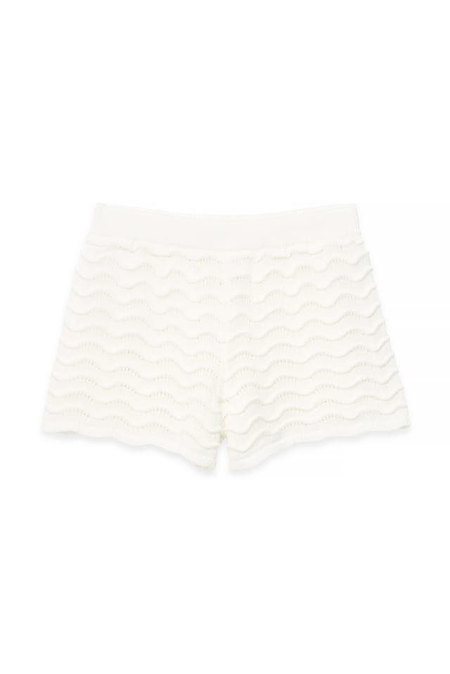 Offwhite Strikket minishorts