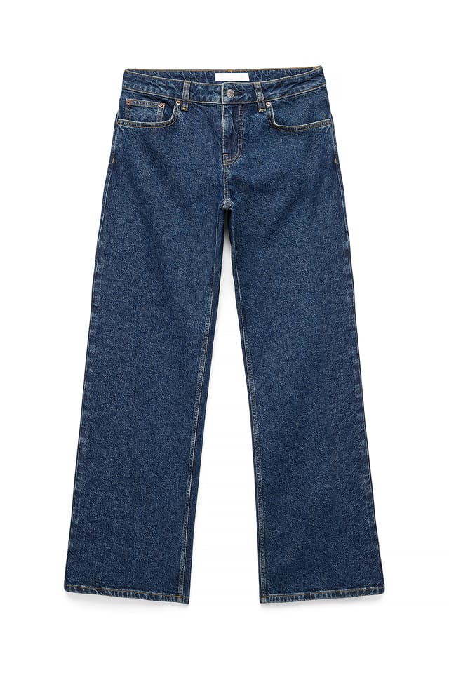 Dark Blue Lane jeans met lage taille