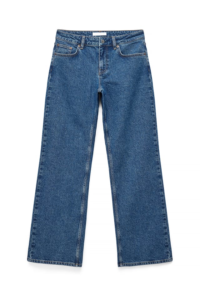 Mid Blue Lane jeans met lage taille