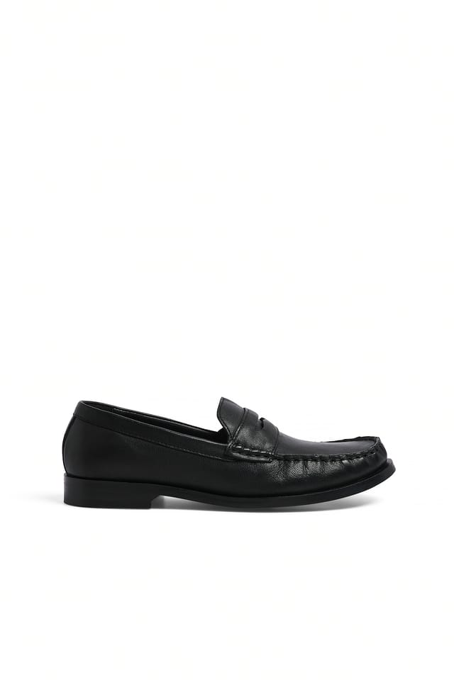 Black Leather Loafers