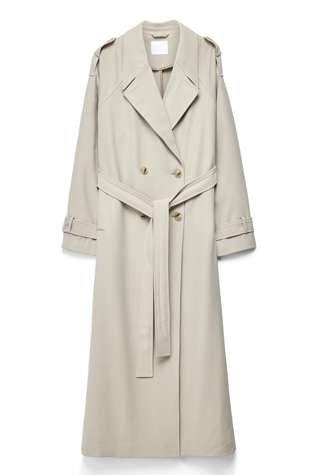 Beige Long Trenchcoat