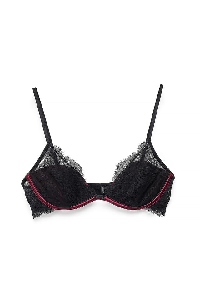 Wine Red Tiefliegender gepolsterter Wimpern-BH