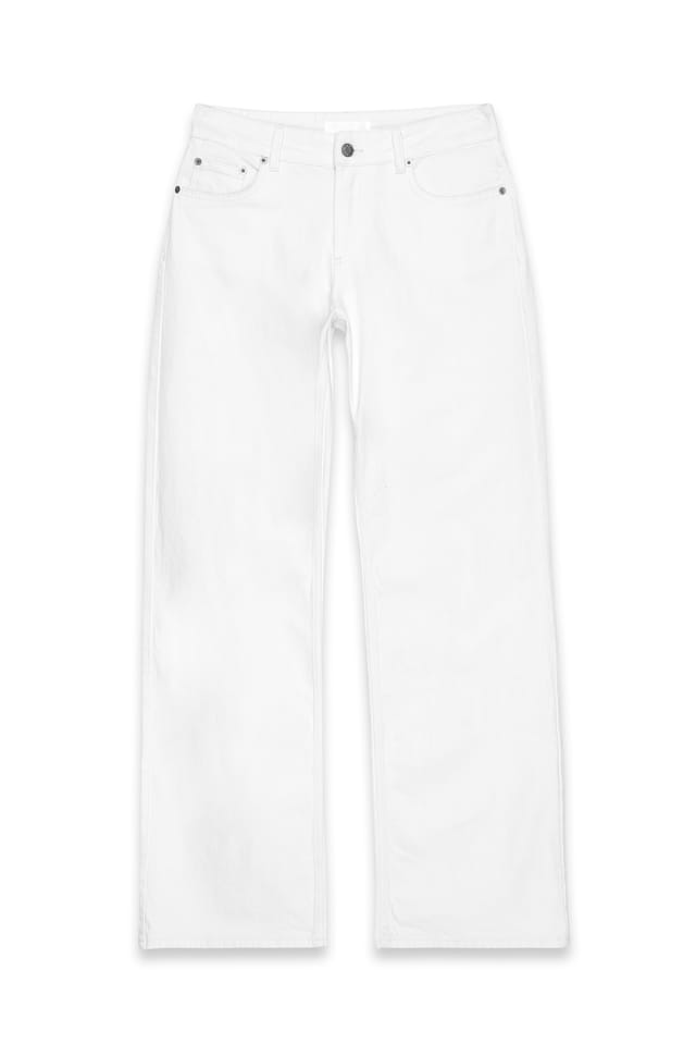White Low Waist Jeans