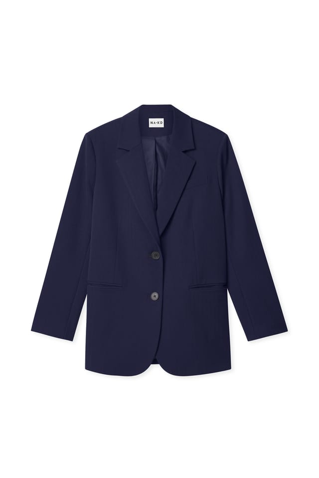 Navy Maxi Oversized Blazer