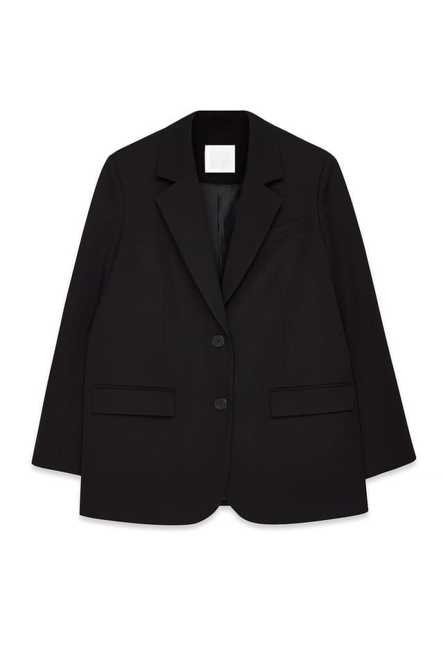 Black Maxi Oversized Blazer