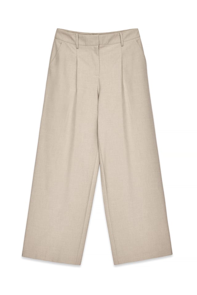Sand Wide Mid Waist Pants