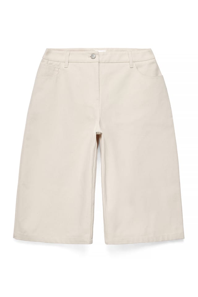 Offwhite Pantalones cortos largos de cintura media