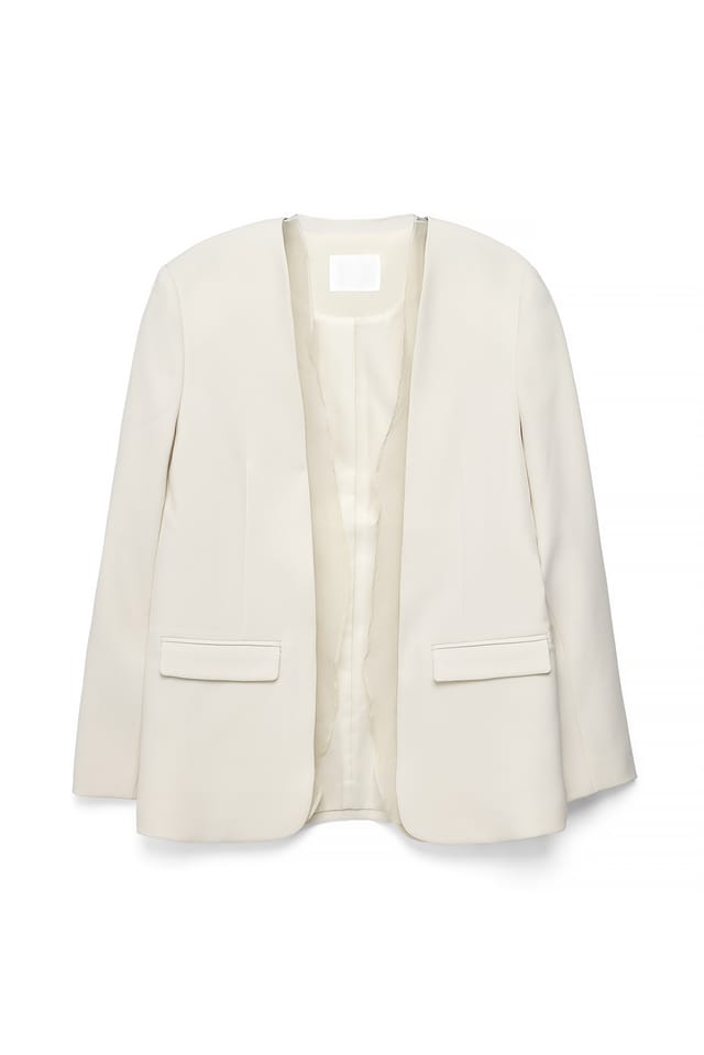 Offwhite Blazer i organza med slagdetalj