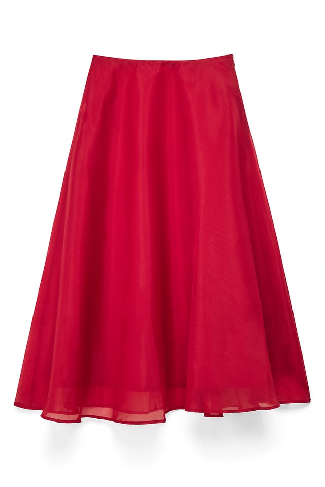 Red Organza-Midirock