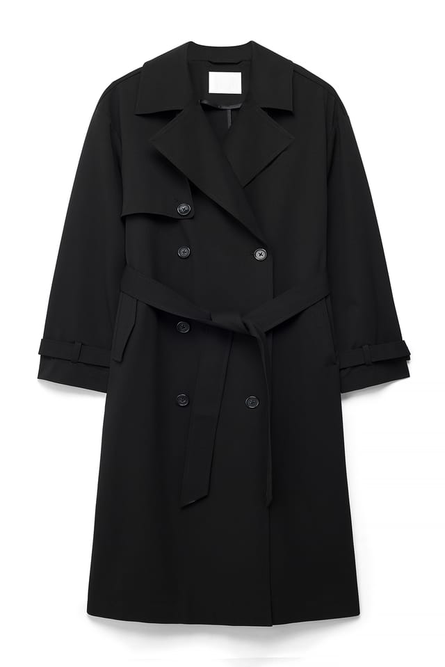 Black Oversized Trenchcoat
