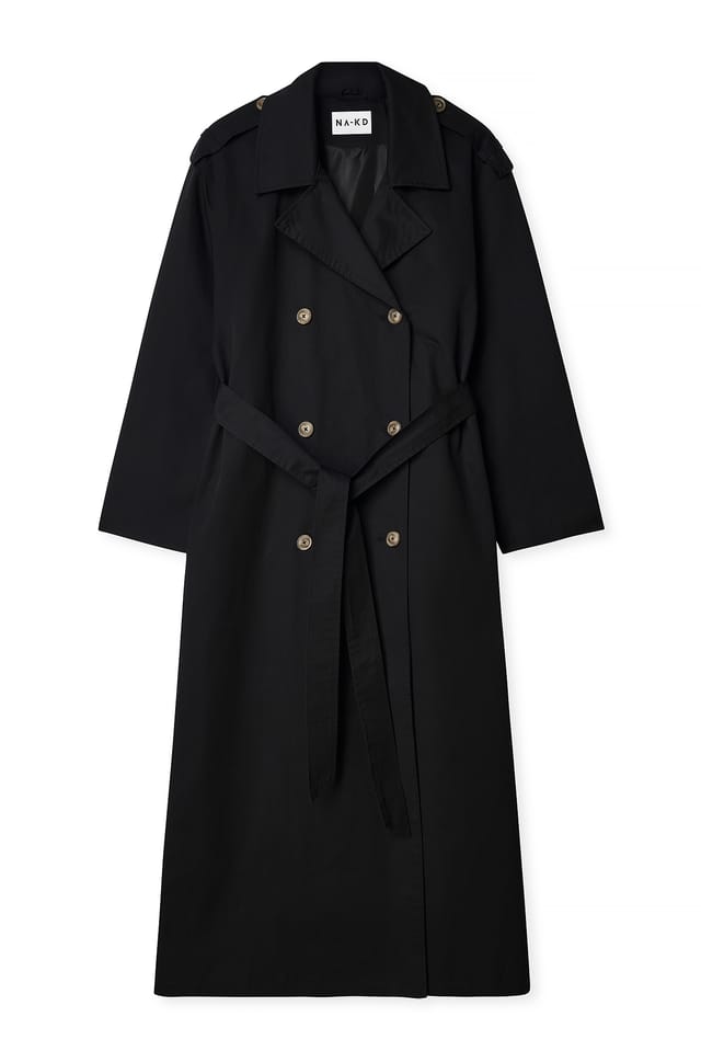Black Oversized Trenchcoat
