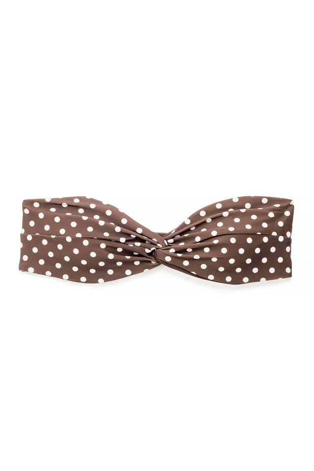 Dot Print Hycluber bandeau bikini top