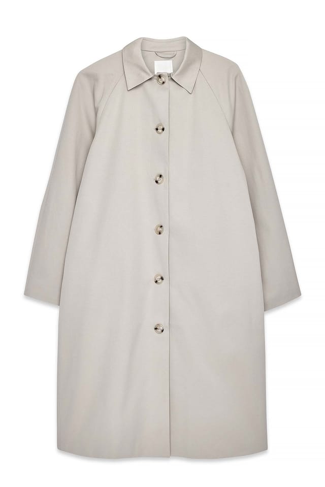 Beige Trenchcoat mit Raglanärmel