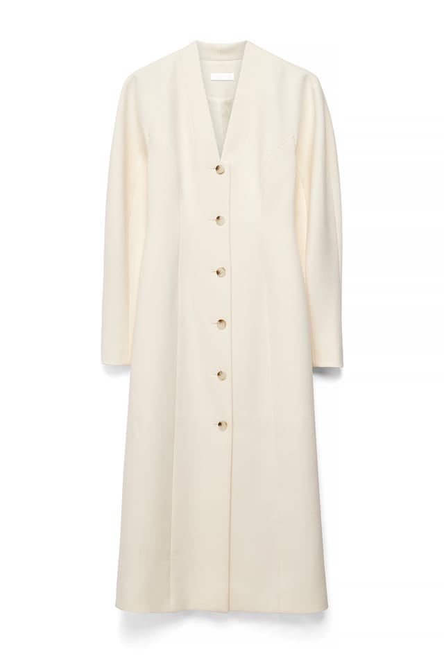Offwhite Rounded Shoulder Dress