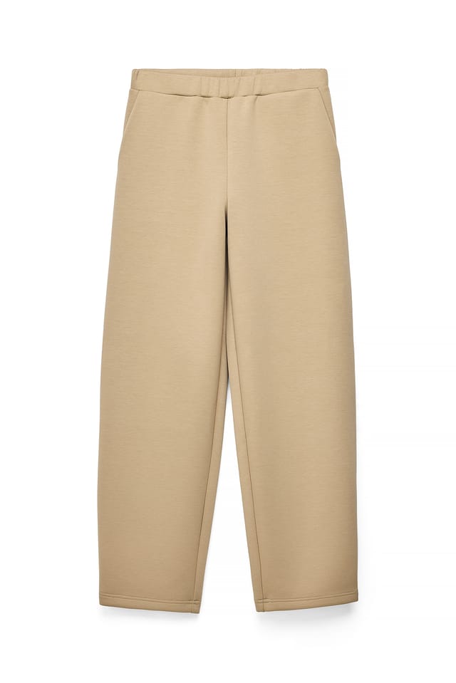 Beige Scuba Sweatpants