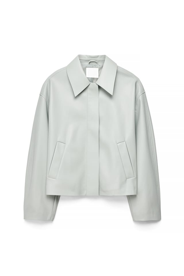 Mint Green Kort PU-jakke