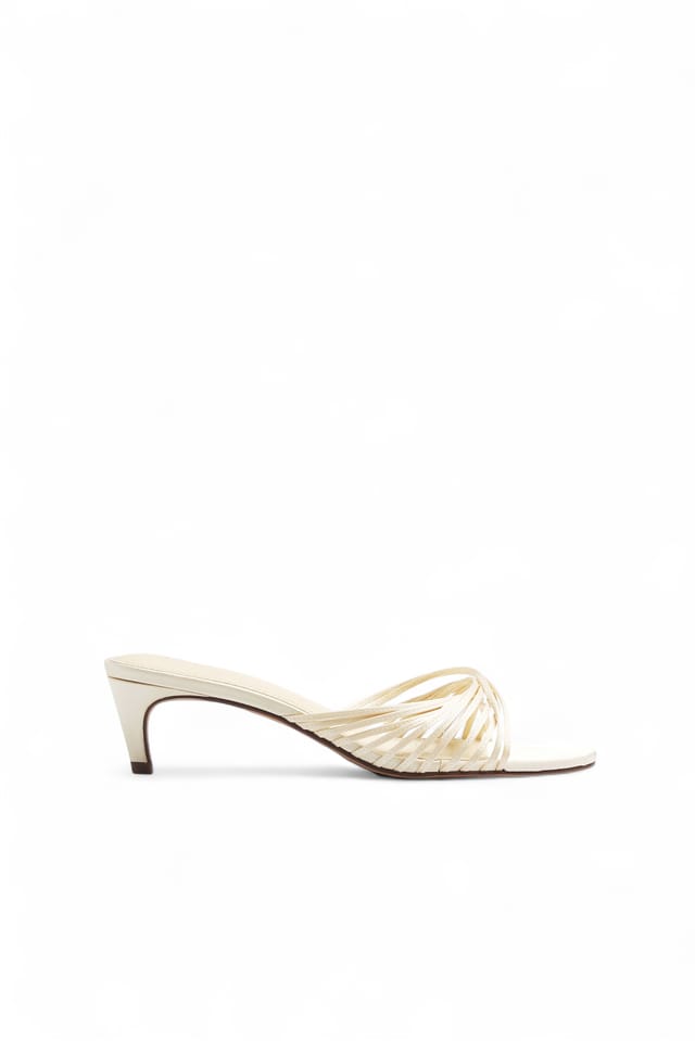 Light Yellow Strappy Mules