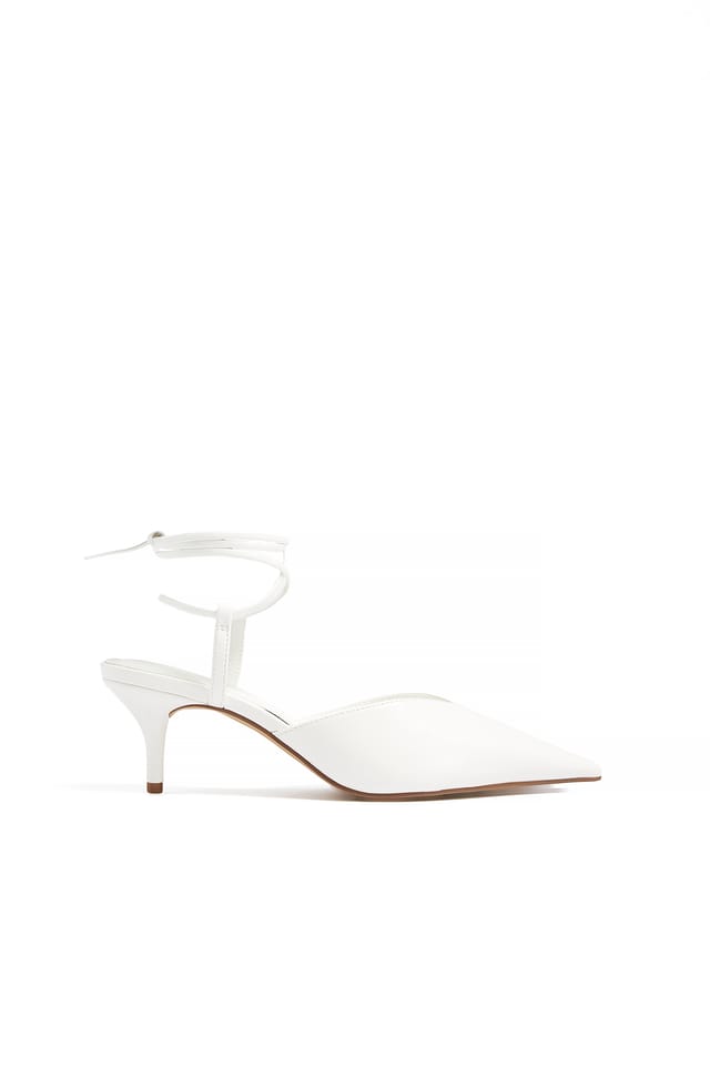 White Strappy Heels