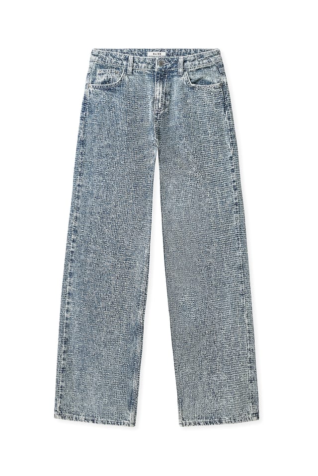 Blue Structured Detail Denim