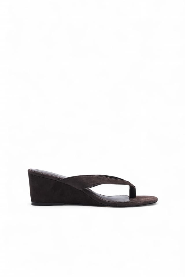 Dark Brown Cuñas de ante