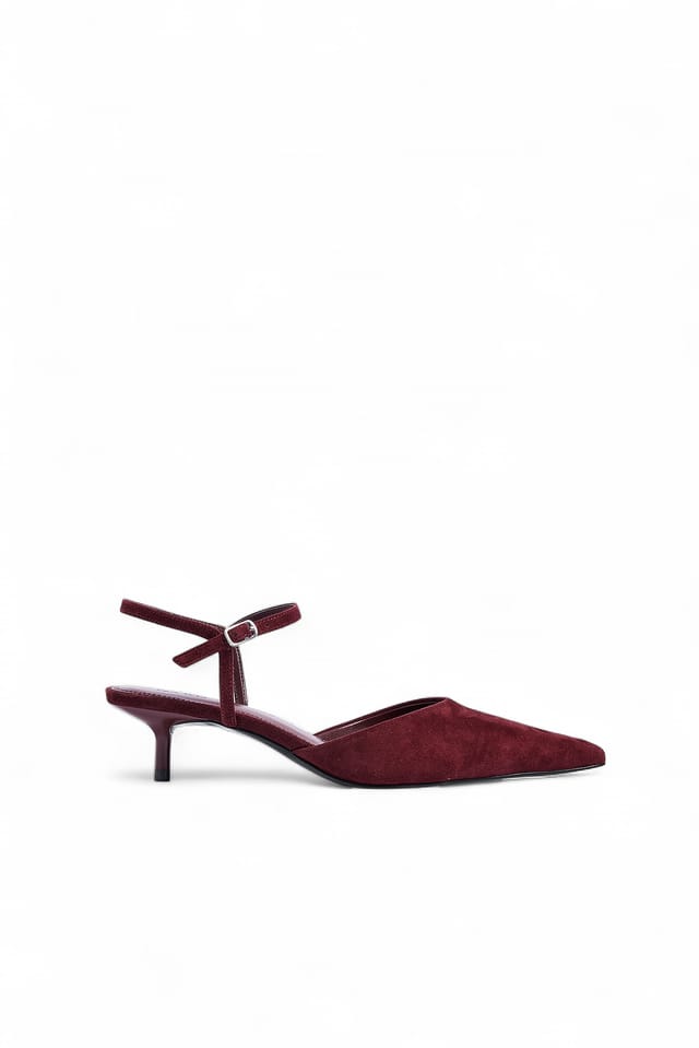 Burgundy Pumps aus Wildleder