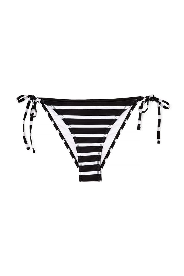 Stripe Aop Bikinibroekje met strikbandjes