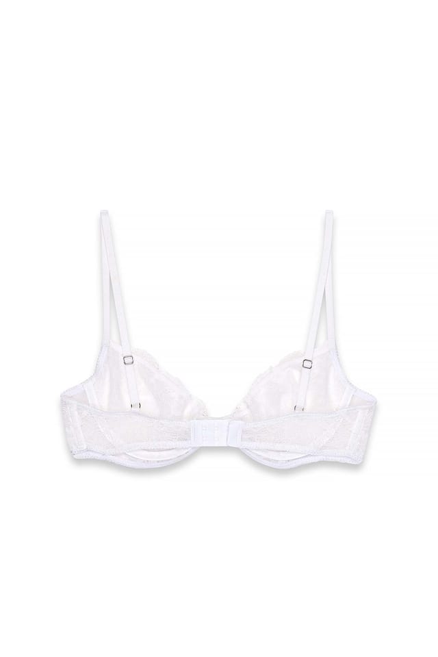White Underwired Lace Bra