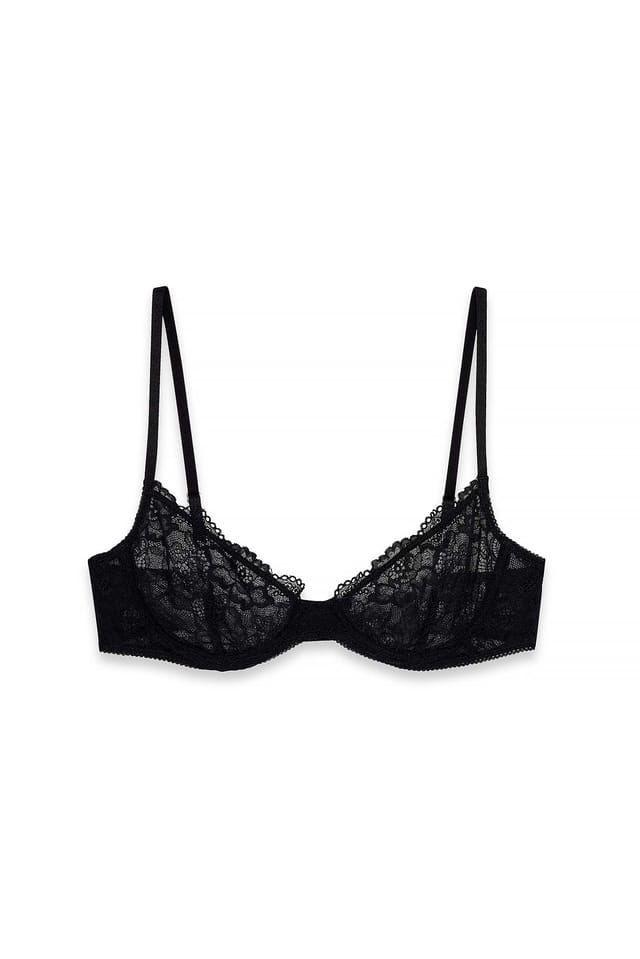 Black Underwired Lace Bra