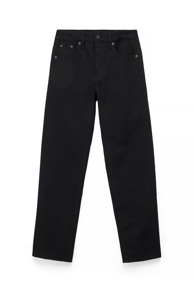 Black Way rechte jeans met halfhoge taille