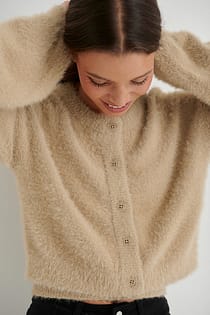Fuzzy Knit Cardigan