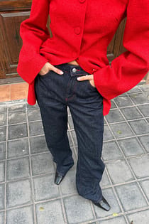 Straight Mid Waist Jeans