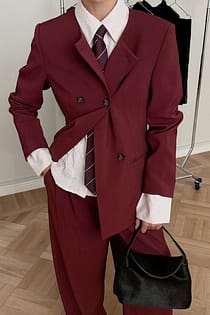 Fitted Double Buttoned Blazer