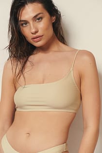 Recycled bikinitopp med en axel